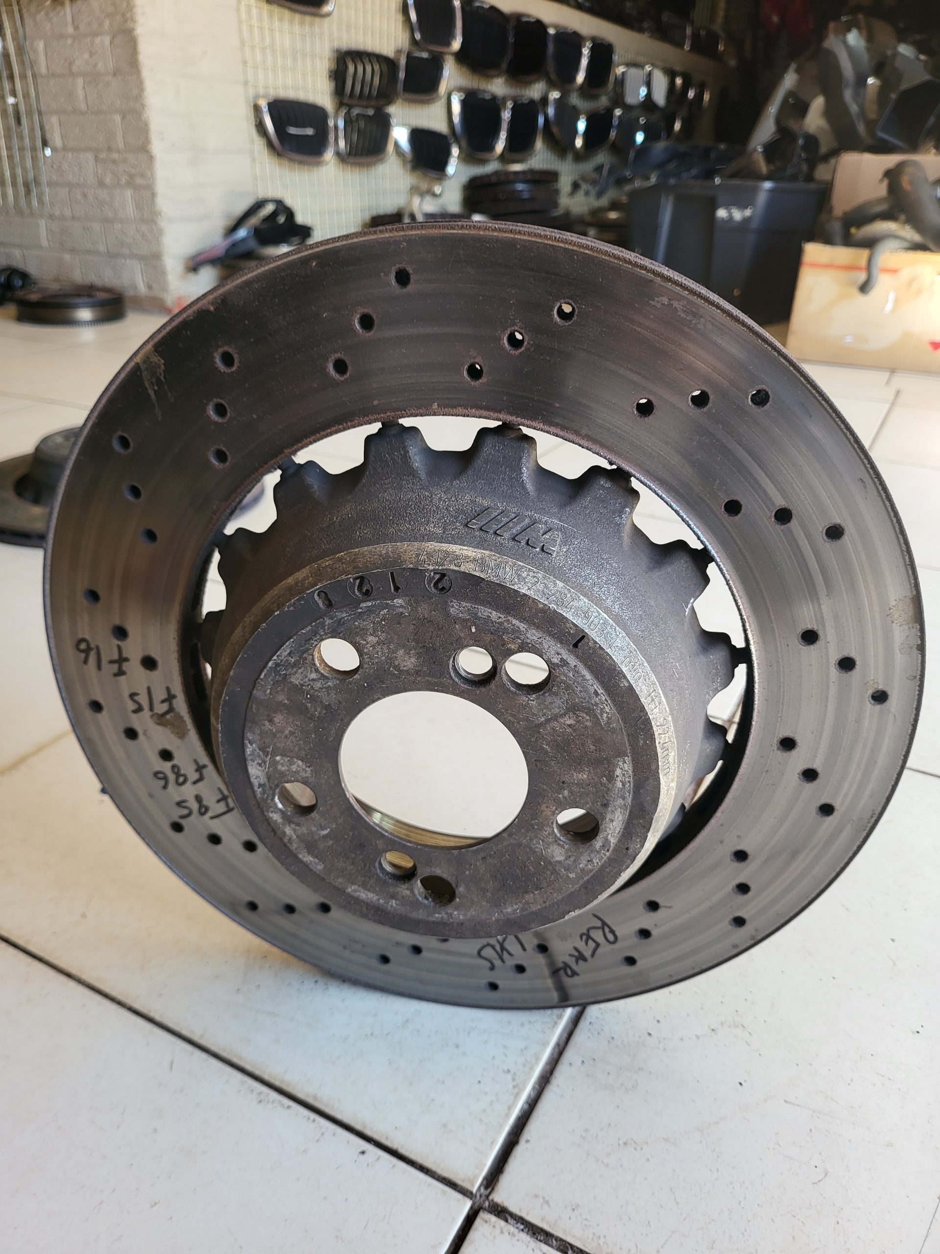 BMW Rear Left Brake Disc F85 F86 F15 F16 385x24mm - Image 4